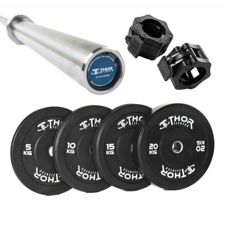 Skivstngsset TF Bumpervikter 100 kg med skivstng 20 kg