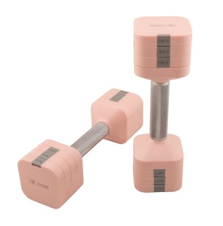 St�llbara hantlar 2-5 kg Rosa Pris/par