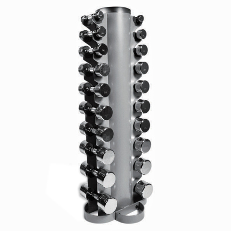 Vertikal Hex & Kromhantelställ, 1-10 kg Vertikal Hex & Kromhantelställ, 1-10 kg